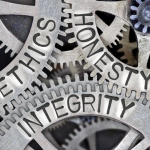 photo of cogs representing values of ethics honesty and integrity